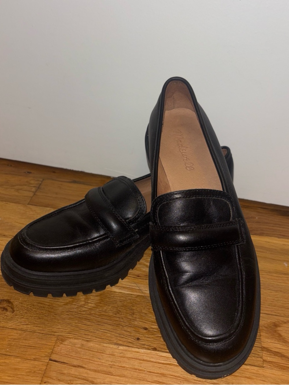 Madewell Bradley Leather Lug-Sole Loafers
